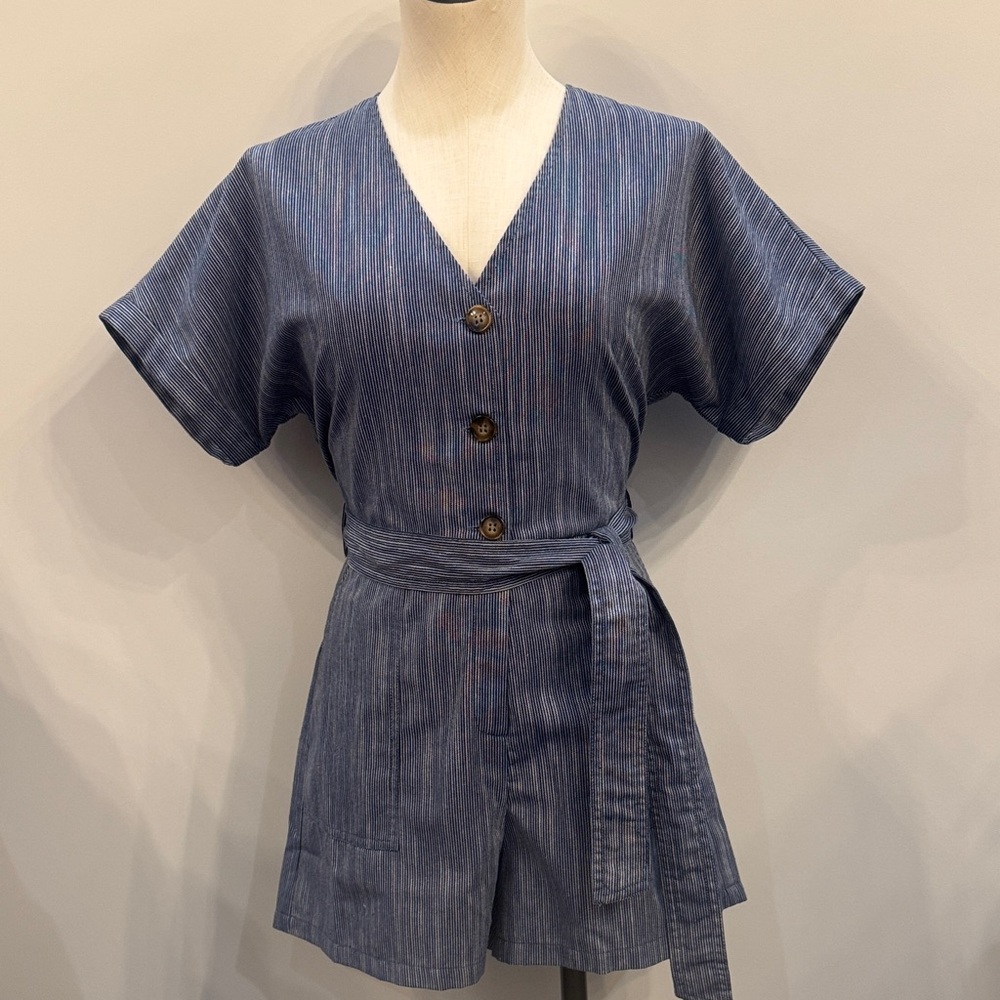 FRNCH Navy Striped Garment